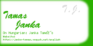 tamas janka business card